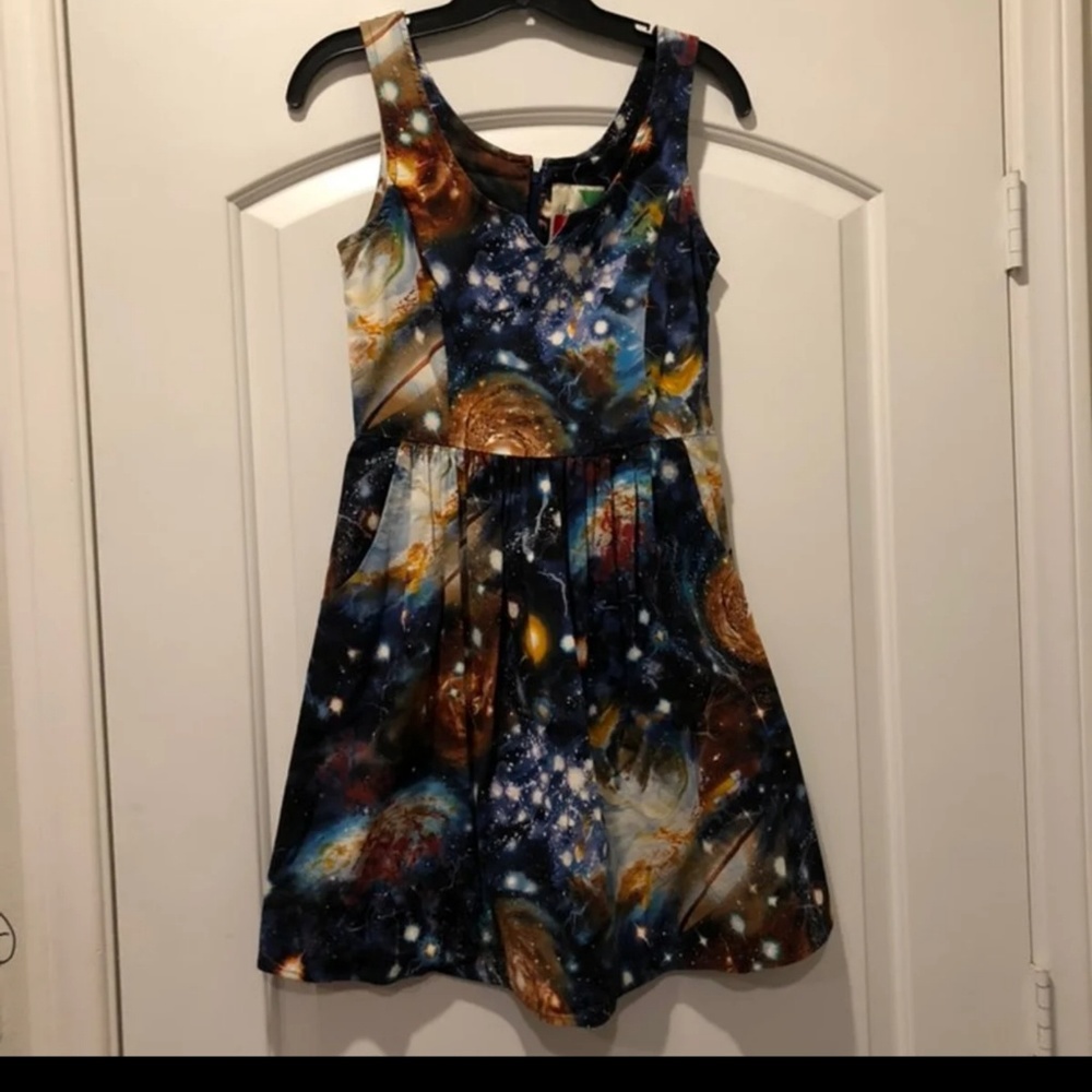 Modcloth Fervour Galaxy space dress M